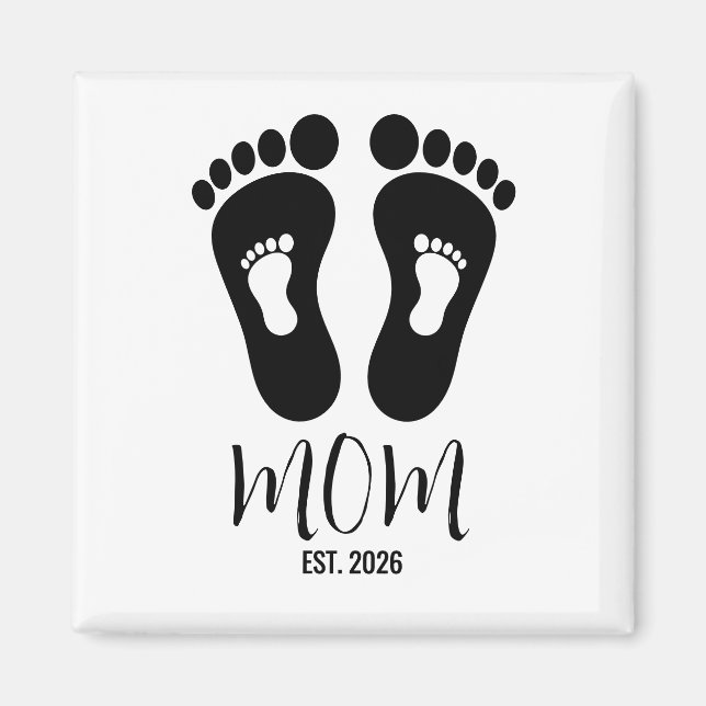 Íman Pés de Bebê de Nova Mãe Estabelecidos  (Frente)