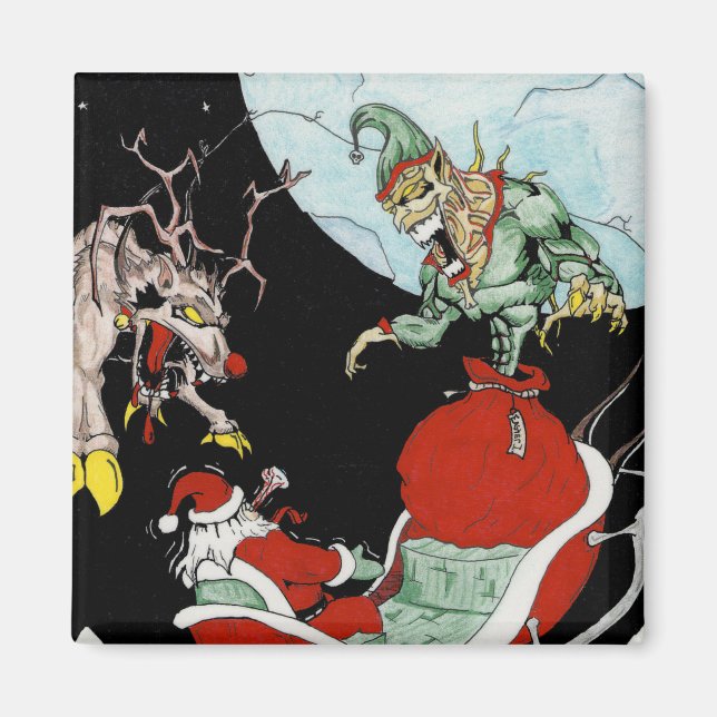 Íman Pesadelo de Natal 2 Polegadas (Frente)