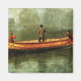 Íman Pesca a partir de uma canoa (Pescadores num barco 