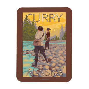 Íman Pesca com mosca das mulheres - caril, Alaska