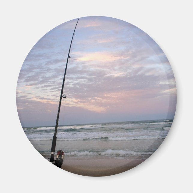 Íman Pesca de praia em Sunset (Frente)