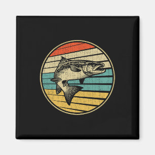 Íman Pesca de Salmão Peixe Vintage Retro 70s 80s Pescad
