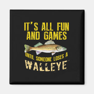 Íman Pesca de Walleye Engraçada Gráficos de Peixes de Á