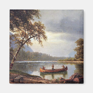 Íman Pesca do salmão no Cascapediac Albert Bierstadt