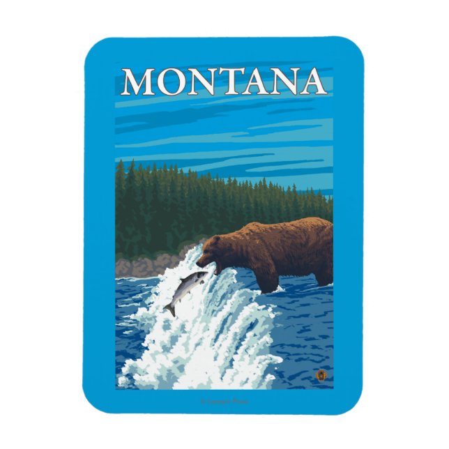 Íman Pesca do Urso em Montana (Vertical)
