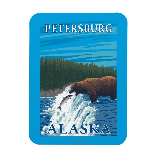Íman Pesca do Urso em Petersburgo, Alasca (Vertical)