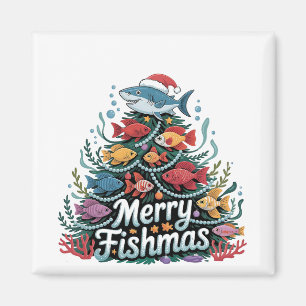 Íman Pesca Engraçada Árvore de Natal Pescador