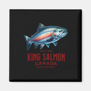 Íman Pesca no rio King Salmon na Colúmbia Britânica Can
