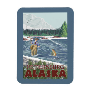 Íman Pescador da mosca - Petersburgo, Alaska