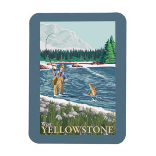 Íman Pescador da mosca - Yellowstone ocidental, Montana