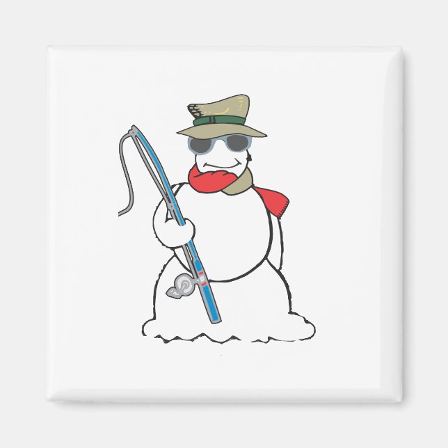 Íman pescador snowman (Frente)