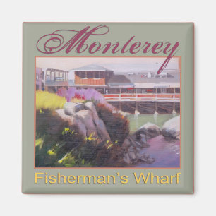 Íman Pescadores de Monterey Wharf Scenic California Coa