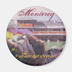Íman Pescadores de Monterey Wharf Scenic California Coa