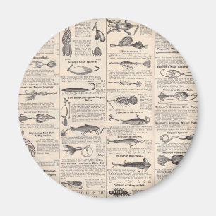 Íman Pescarias Vintage: Pescador antigo dos anos 1900