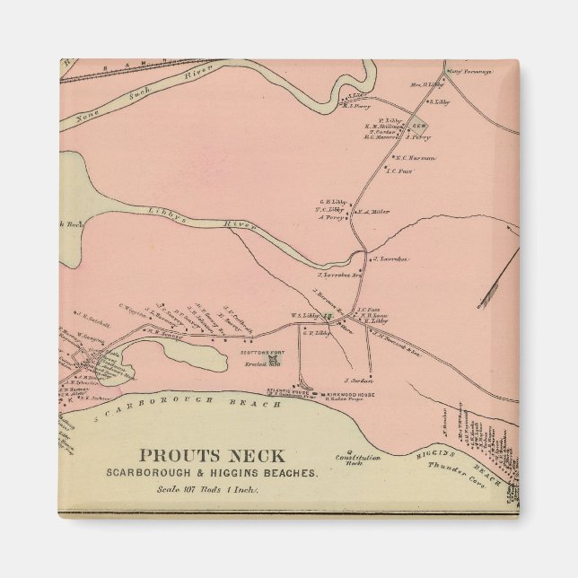 Íman Pescoço das rochas Scarborough, praias do Higgins (Frente)