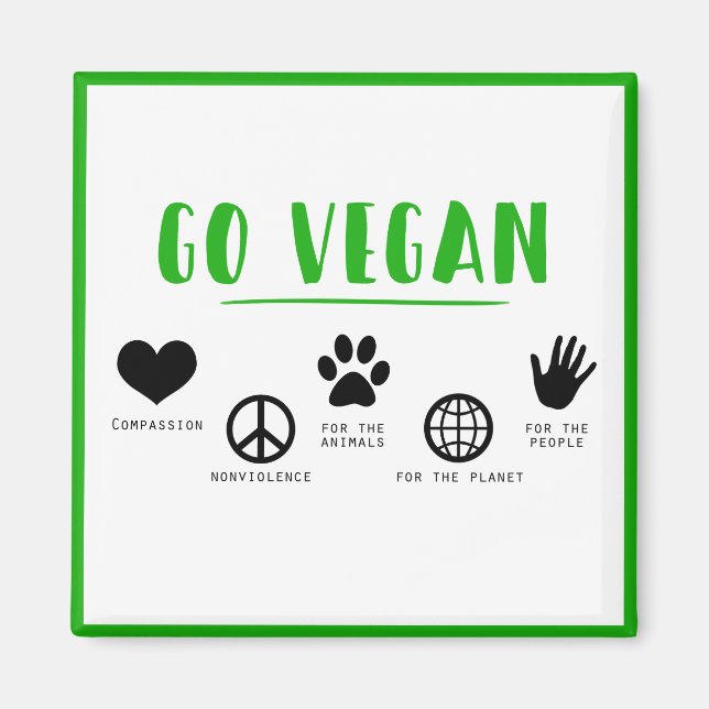 Íman Pessoas de Citação de Slogan do Vegan, Planeta, An (Frente)