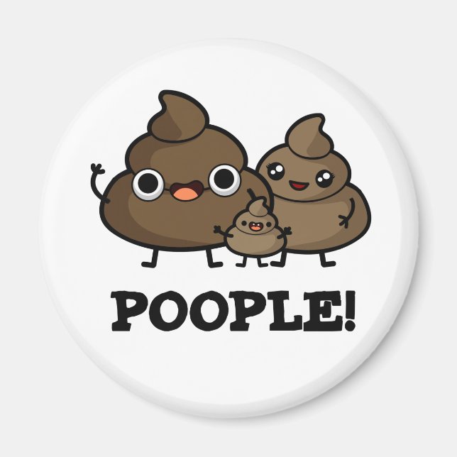 Íman Pessoas Engraçadas Pessoas de Poop (Frente)
