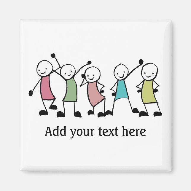 Íman Pessoas felizes personalizadas (Frente)