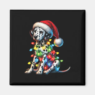 Íman Pet Amantes de os animais Dalmaciano Cão Santa Hat