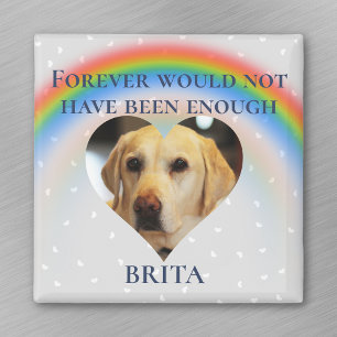 Íman Pet Dog Cat Rainbow Bridge Foto Personalizada Cerâ