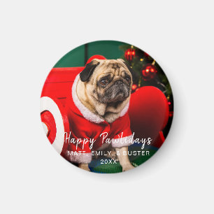 Íman Pet Dog Puppy Photo Happy Pawlidays Fami
