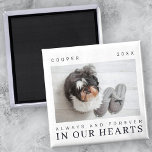 Íman Pet Memorial Cote Foto Simples Moderna Chic<br><div class="desc">Design é composto por tipografia quic moderna com sans serif e serif font. Adicione uma foto personalizada do seu animal de estimação e ano.</div>