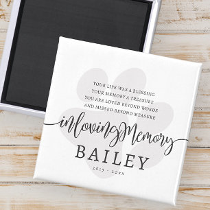 Íman Pet Memorial Moderno Elegante Simples Paw Chic