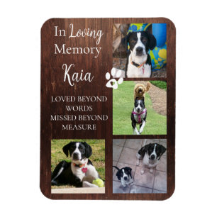 Íman Pet Memorial Photo Keepsake Personalized    