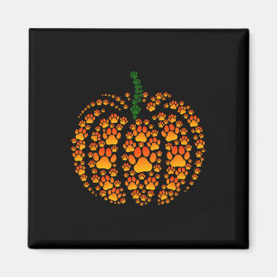 Íman Pet Paw Print Pumpkin Pumpkin Pumpkin Queda Graças