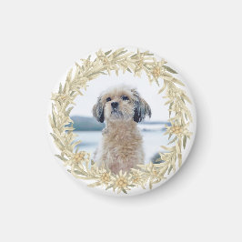 Íman Pet Photo Edelweiss Alpino Floral Wreath