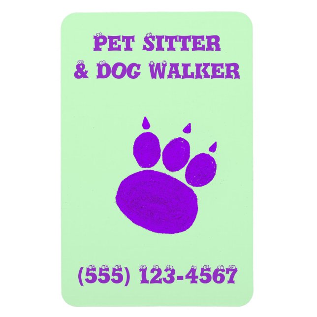 Íman Pet Sitter & Dog Walker Pak Print (Vertical)