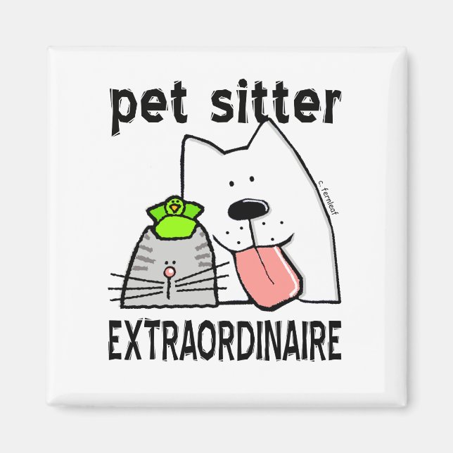Íman Pet Sitter Extraordinaire (Frente)
