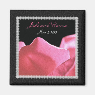 Íman Pétalas cor-de-rosa do rosa do aniversário de