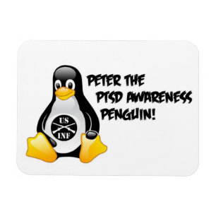 Íman Peter o pinguim da consciência de PTSD