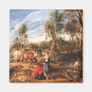 Íman Peter Paul Rubens Milkmaids with Cattle in a Lands