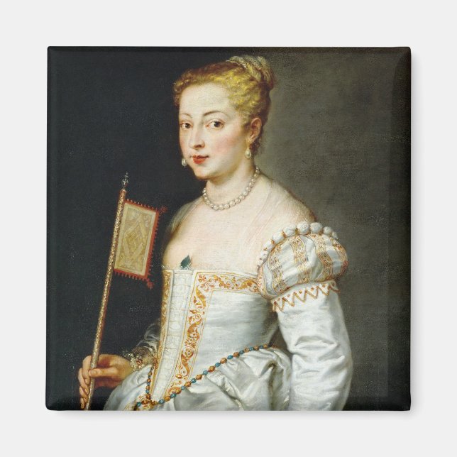 Íman Peter Paul Rubens Retrato de uma Senhora (Frente)
