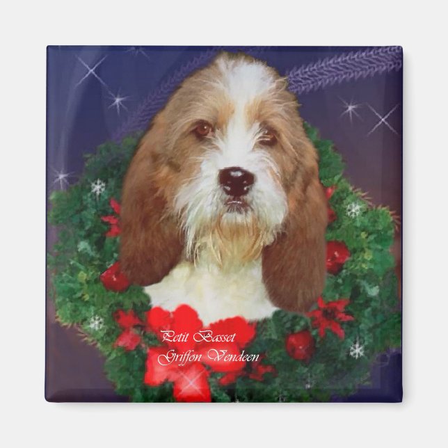 Íman Petit Basset Griffon Vendeen presentes de Natal (Frente)