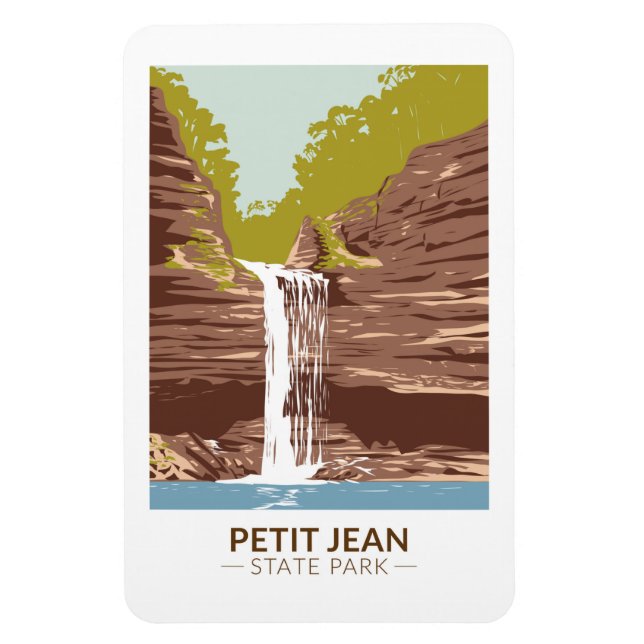 Íman Petit Jean State Park Arkansas Vintage (Vertical)