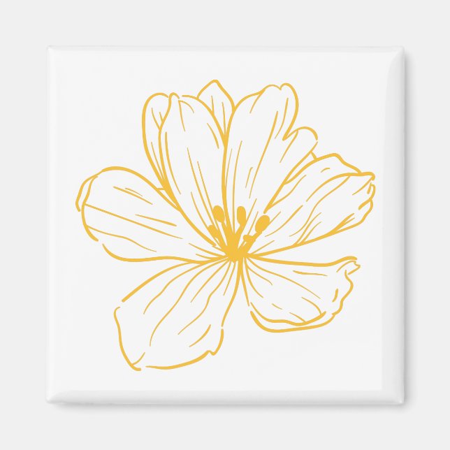 Íman Petite fleur jaune - Kook Art (Frente)