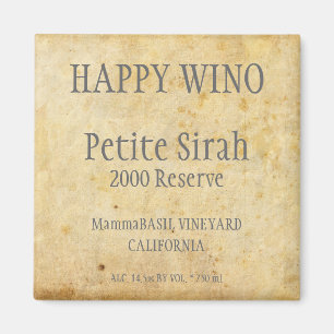 Íman Petite Sirah Label Magnet