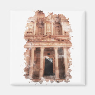 Íman Petra Jordan Watercolor Art