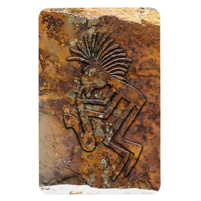 Íman Petroglyph do jogador de Kokopelli Saxaphone (Vertical)