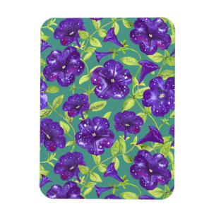 Íman Petunia Night Sky sobre o Travesseiro decorativo d