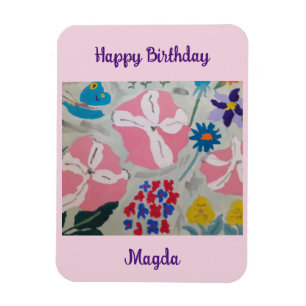 Íman Petunias e Flores de Verão Magnetos de Aniversário