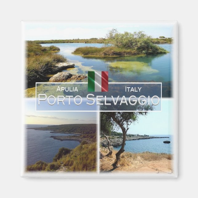 Íman PGL002 PORTO SELVAGGIO, Apúlia, Itália, Fridge (Frente)