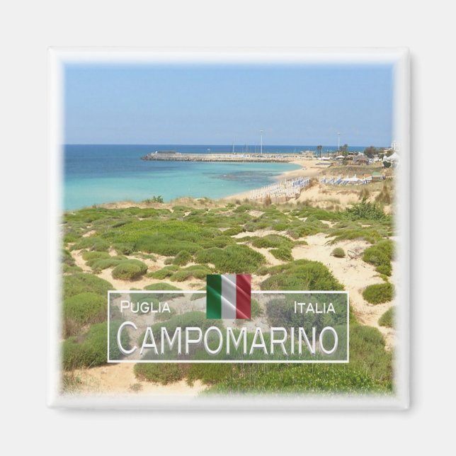 Íman PGL007 CAMPOMARINO DI MARUGGIO, Apúlia, Fecho (Frente)