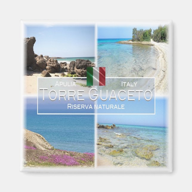 Íman PGL010 TORRE GUACETO, Apúlia, Itália, geladeira (Frente)