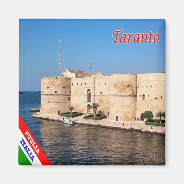 Íman PGL041 TARANTO, Castle Aragonese Apulia, Cordilhei (Frente)