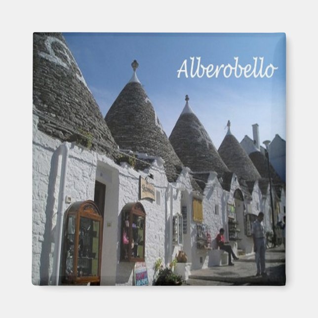 Íman PGL042 ALBEROBELLO, I TRULLI, Apúlia, Frigorifico (Frente)