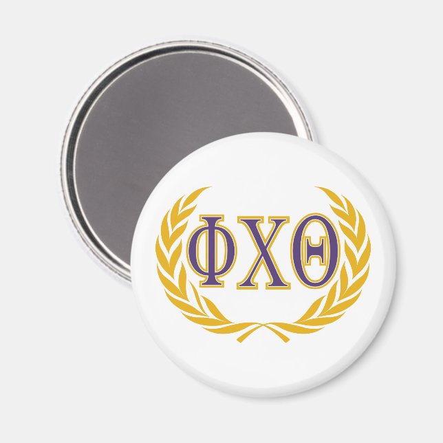 Íman Phi Chi Theta | Grego com Coroa (Front/Back)